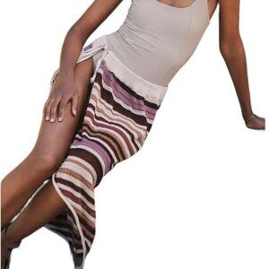 Anthropologie Striped Crochet Beach Wrap NWT